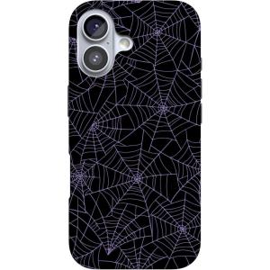 Casely iPhone 17 Case | Powder Pups | Dog Sled | Compatible with MagSafe | Classic Ultra Thin Design(Midnight Web | Spider Web)