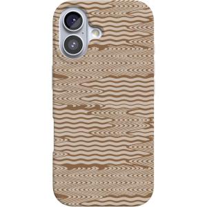 Casely iPhone 17 Case | Powder Pups | Dog Sled | Compatible with MagSafe | Classic Ultra Thin Design(Mocha Ripple | Brown Waves)