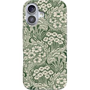 Casely iPhone 17 Case | Powder Pups | Dog Sled | Compatible with MagSafe | Classic Ultra Thin Design(Mystic Meadow | Green Gardens)