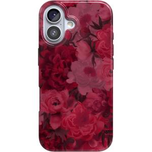 Casely iPhone 17 Case | Powder Pups | Dog Sled | Compatible with MagSafe | Classic Ultra Thin Design(Romance Novel | Moody Floral)