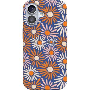 Casely iPhone 17 Case | Powder Pups | Dog Sled | Compatible with MagSafe | Classic Ultra Thin Design(Spring Forward | Daisy Floral)