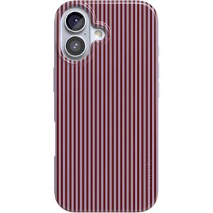 Casely iPhone 17 Case | Powder Pups | Dog Sled | Compatible with MagSafe | Classic Ultra Thin Design(Stripes and the City | Tiny Pinstripe)