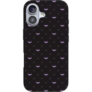 Casely iPhone 17 Case | Powder Pups | Dog Sled | Compatible with MagSafe | Classic Ultra Thin Design(Such a Battie | Purple Bats)