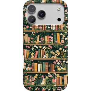 Casely iPhone 17 Pro Case | Chalet All Day | Winter Village | Compatible with MagSafe | Classic Ultra Thin Design(Book Nook | Floral Library)