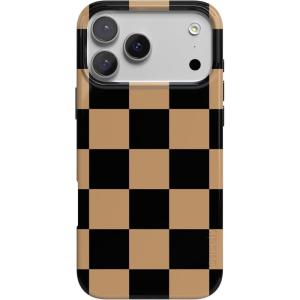 Casely iPhone 17 Pro Case | Chalet All Day | Winter Village | Compatible with MagSafe | Classic Ultra Thin Design(Fit Check | Black & Brown Checkerboard)