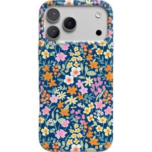 Casely iPhone 17 Pro Case | Chalet All Day | Winter Village | Compatible with MagSafe | Classic Ultra Thin Design(Full Bloom | Navy Floral)