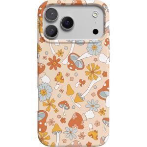 Casely iPhone 17 Pro Case | Chalet All Day | Winter Village | Compatible with MagSafe | Classic Ultra Thin Design(Mushroom Magic | Retro Floral)