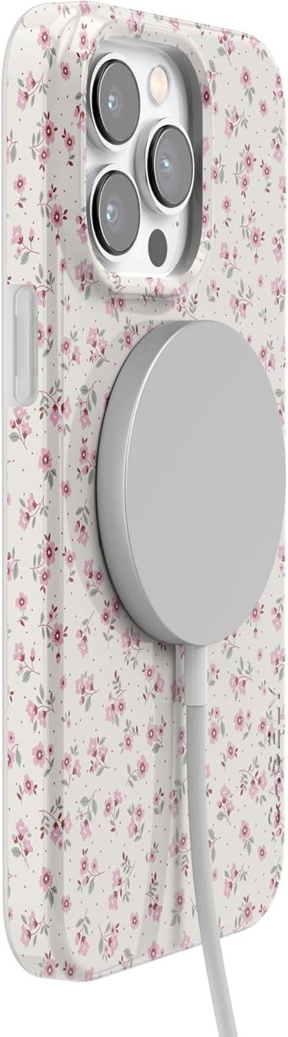 imageCasely iPhone 14 Pro Case  Black Pearl Marble  Compatible with MagSafe  Classic Ultra Thin DesignCottage Charm  Cottagecore