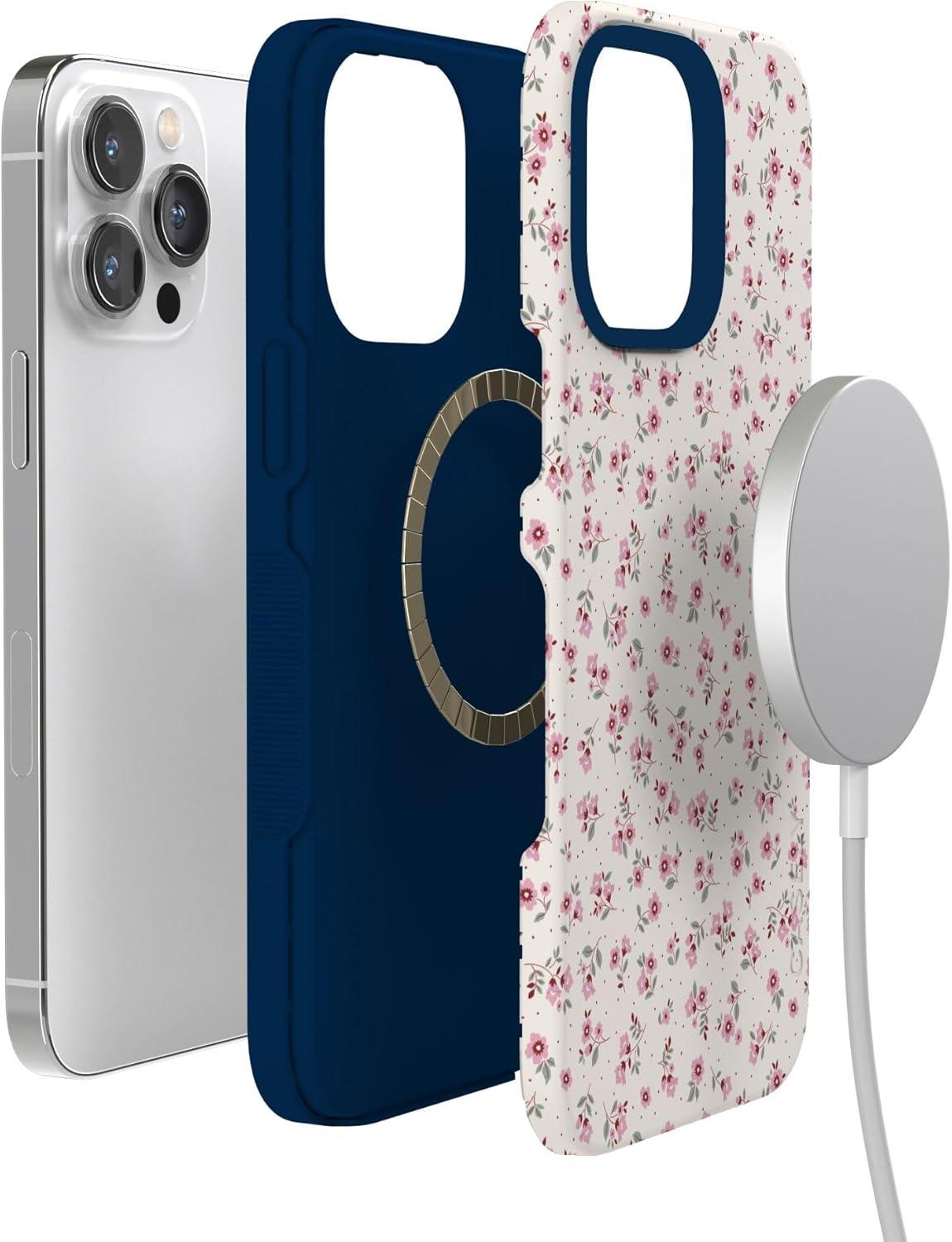 imageCasely iPhone 14 Pro Case  Cottage Charm  Cottagecore  Bold Protective Design  Compatible with MagSafe