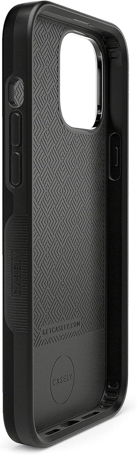 imageCasely iPhone 14 Pro Max Case Blue Stripes Sunday Best Bold Protective Design Compatible with MagSafeBlack on Black