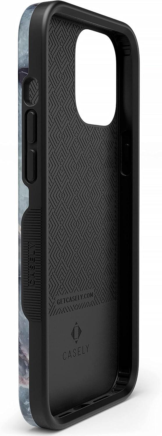 imageCasely iPhone 14 Pro Max Case Blue Stripes Sunday Best Bold Protective Design Compatible with MagSafeBlue Marble