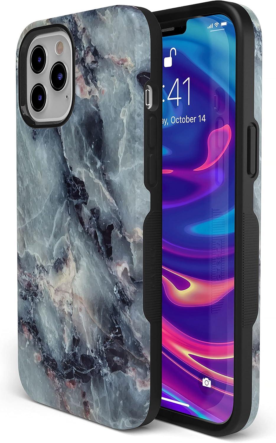 imageCasely iPhone 14 Pro Max Case Blue Stripes Sunday Best Bold Protective Design Compatible with MagSafeBlue Marble