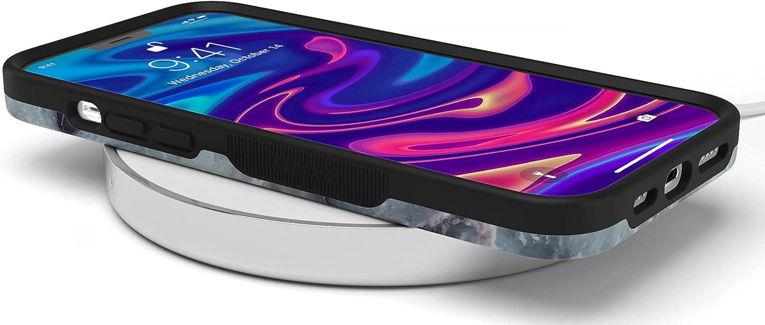 imageCasely iPhone 14 Pro Max Case Blue Stripes Sunday Best Bold Protective Design Compatible with MagSafeBlue Marble