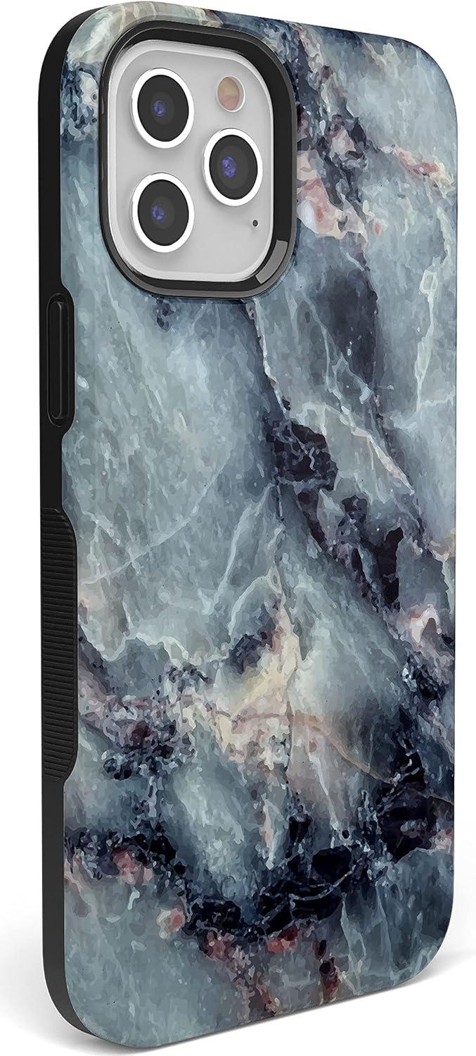 imageCasely iPhone 14 Pro Max Case Blue Stripes Sunday Best Bold Protective Design Compatible with MagSafeBlue Marble