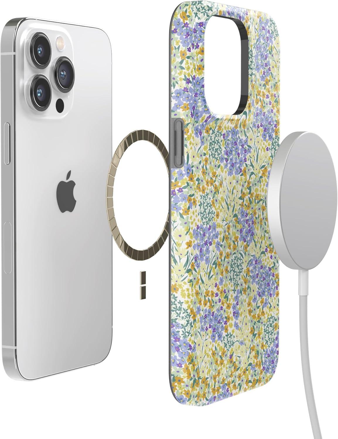 imageCasely iPhone 14 Pro Max Case  Lost in Spots  Cheetah Print  Compatible with MagSafe  Classic Ultra Thin DesignDream Garden  Cottagecore