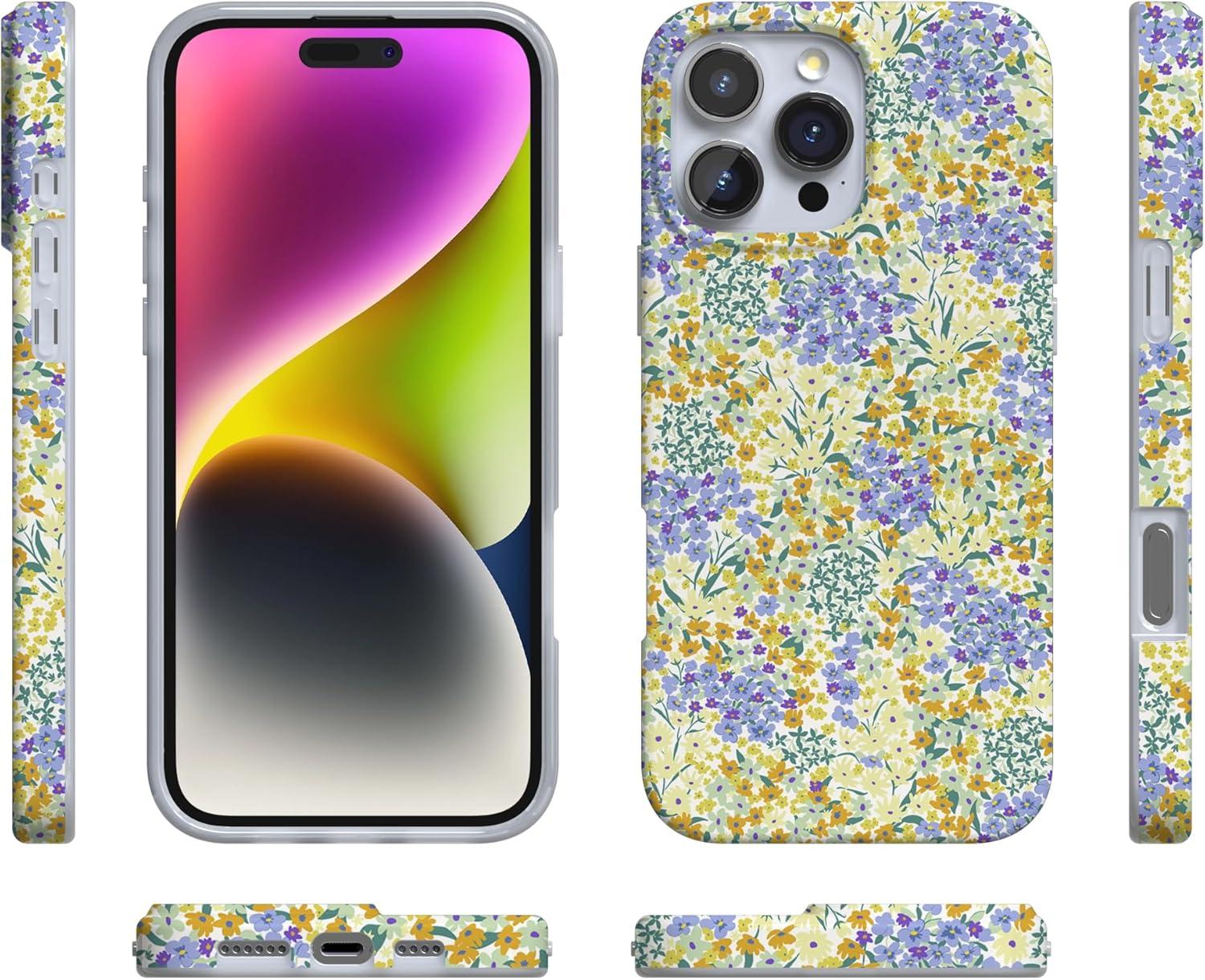 imageCasely iPhone 16 Pro Max Case  Into The Wild  White Snow Leopard  Compatible with MagSafe  Classic Ultra Thin DesignDream Garden  Cottagecore