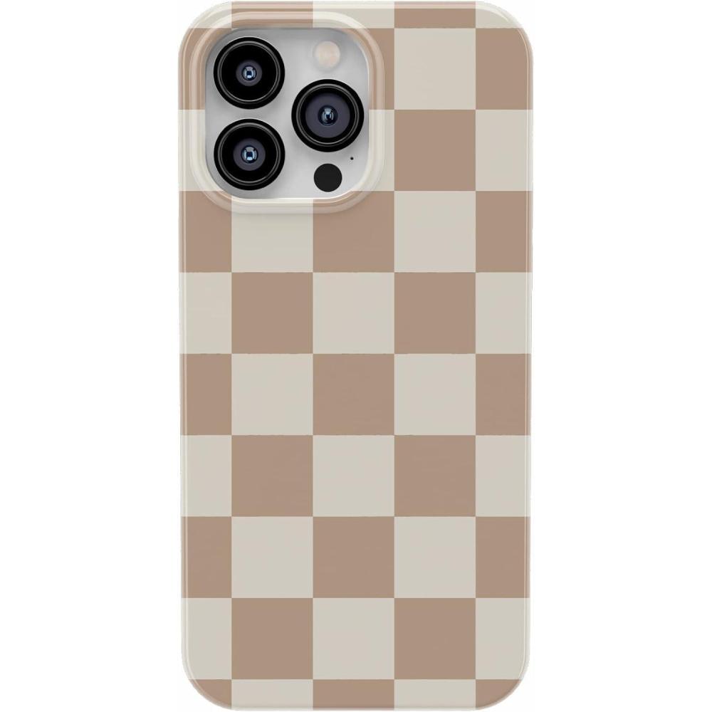 imageCasely iPhone 14 Pro Case  Black Pearl Marble  Compatible with MagSafe  Classic Ultra Thin DesignFit Check  Neutral Checkerboard Checkered