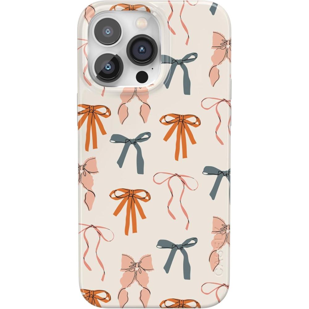 imageCasely iPhone 14 Pro Case  Black Pearl Marble  Compatible with MagSafe  Classic Ultra Thin DesignGourdy Girlie  Harvest Bows