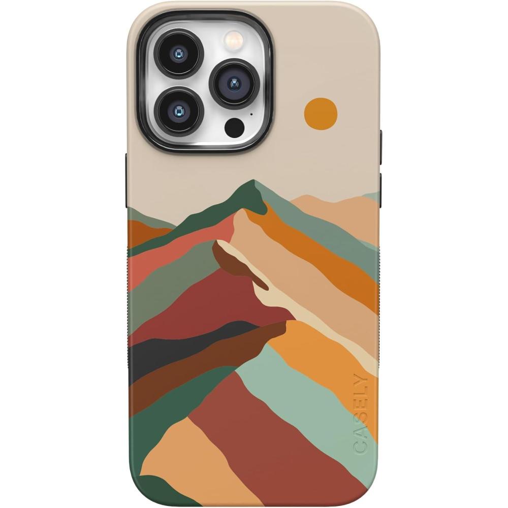 imageCasely iPhone 14 Pro Max Case  Blue Stripes  Sunday Best  Bold Protective Design  Compatible with MagSafeMagic Mountain  Colorblock