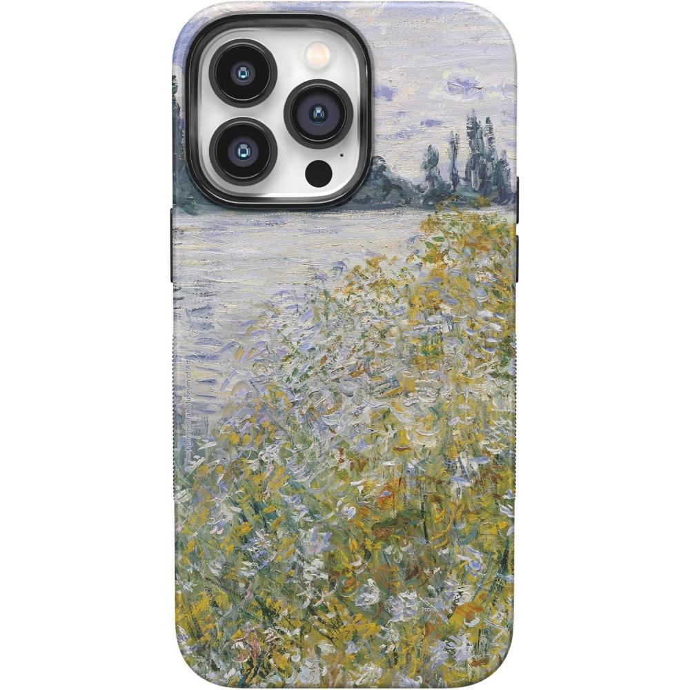 imageCasely iPhone 14 Pro Max Case  Blue Stripes  Sunday Best  Bold Protective Design  Compatible with MagSafeMonets Summer Landscape  The Met Museum