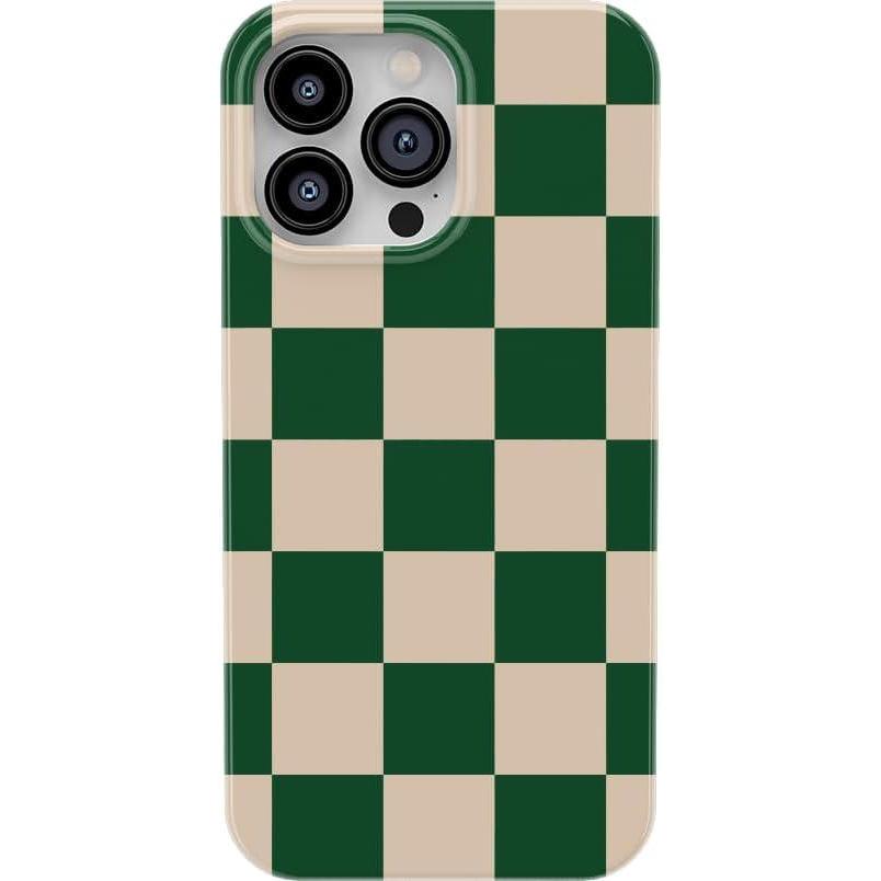 imageCasely iPhone 14 Pro Max Case  Lost in Spots  Cheetah Print  Compatible with MagSafe  Classic Ultra Thin DesignFit Check  Green Checkerboard
