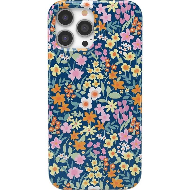 imageCasely iPhone 14 Pro Max Case  Lost in Spots  Cheetah Print  Compatible with MagSafe  Classic Ultra Thin DesignFull Bloom  Navy Floral