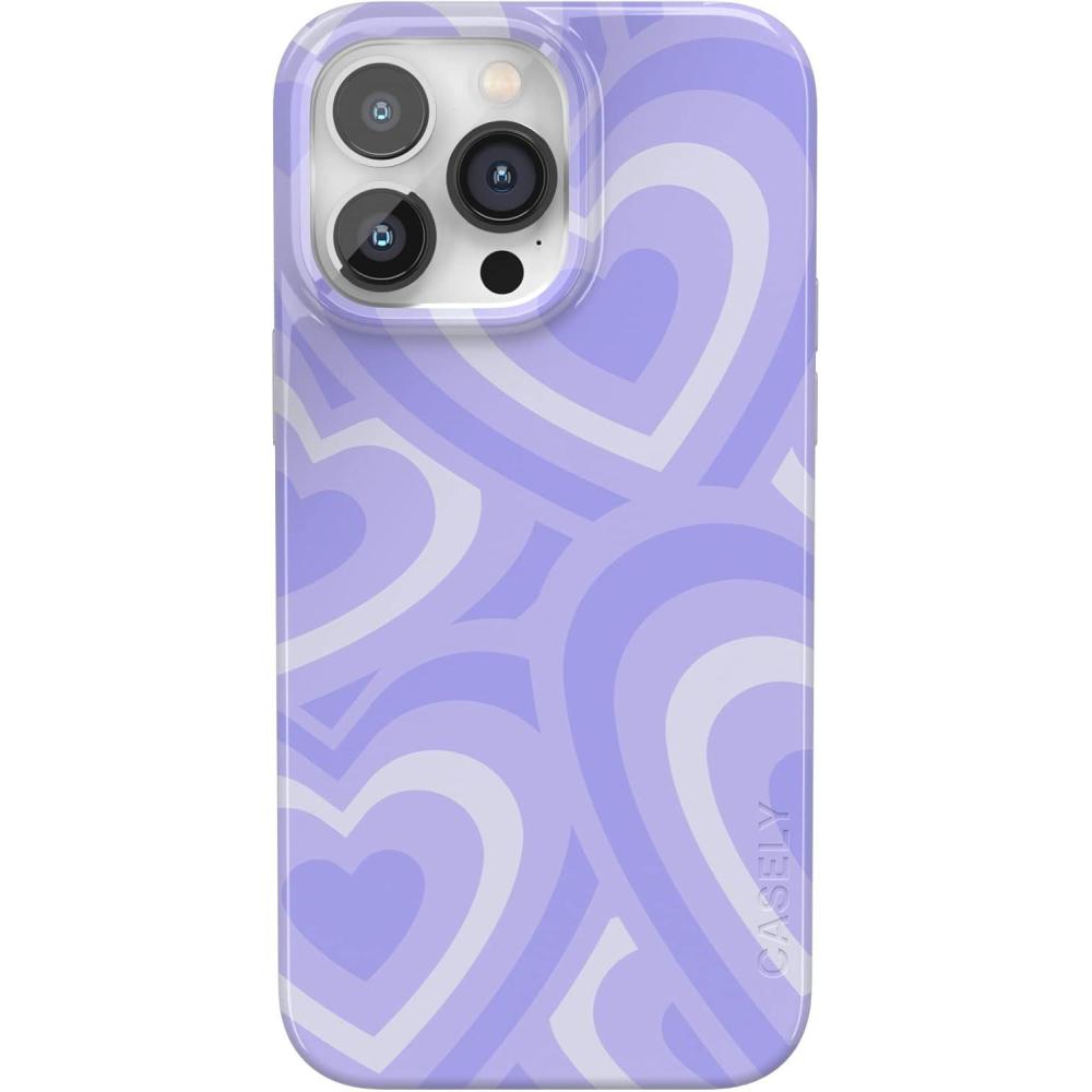 imageCasely iPhone 14 Pro Max Case  Rose to Fame  Blue amp White Floral  Compatible with MagSafe  Classic Ultra Thin DesignLove Song  Lavender Heart