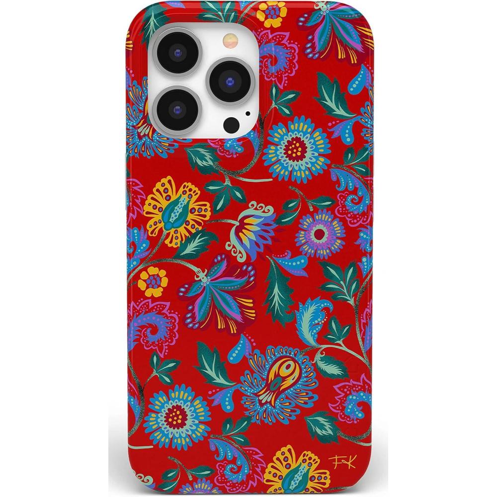 imageCasely iPhone 14 Pro Max Case  Rose to Fame  Blue amp White Floral  Compatible with MagSafe  Classic Ultra Thin DesignPainted Flowers  Frida Kahlo Floral