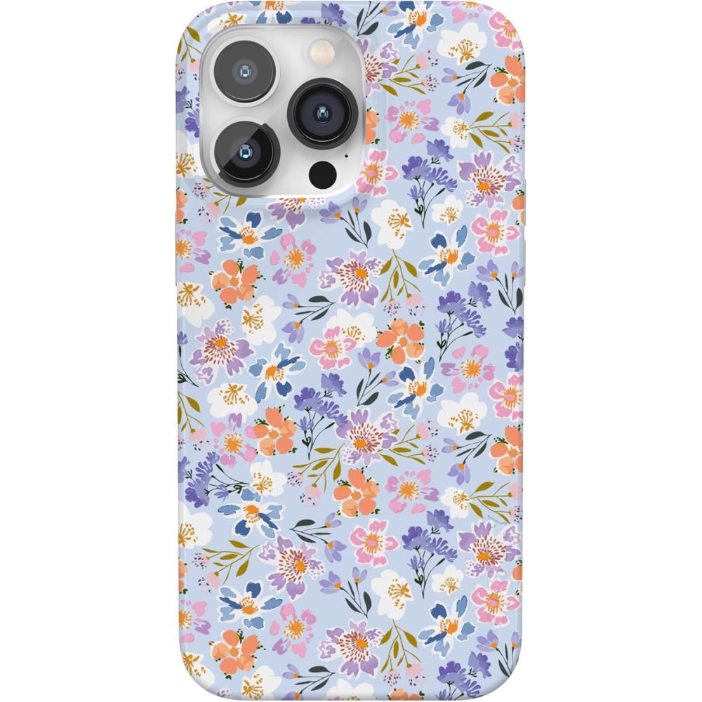 imageCasely iPhone 14 Pro Max Case  Rose to Fame  Blue amp White Floral  Compatible with MagSafe  Classic Ultra Thin DesignPoppy Meadows  Pastel Floral