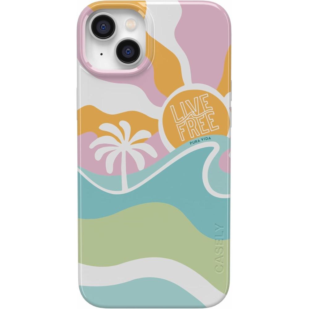 imageCasely iPhone 14 Pro Max Case  Rose to Fame  Blue amp White Floral  Compatible with MagSafe  Classic Ultra Thin DesignPura Vida  Tropical Dreams