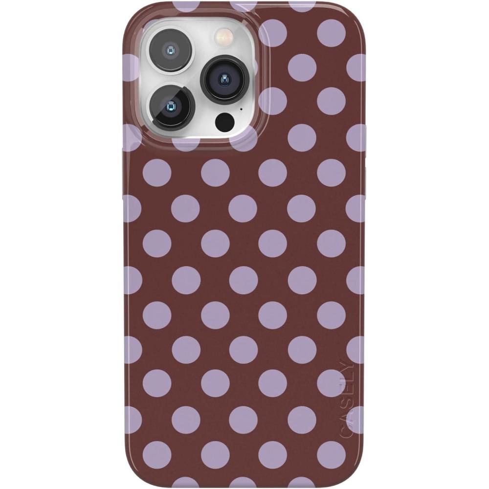 imageCasely iPhone 14 Pro Max Case  Rose to Fame  Blue amp White Floral  Compatible with MagSafe  Classic Ultra Thin DesignSpotted in SoHo  Burgundy Polka Dot