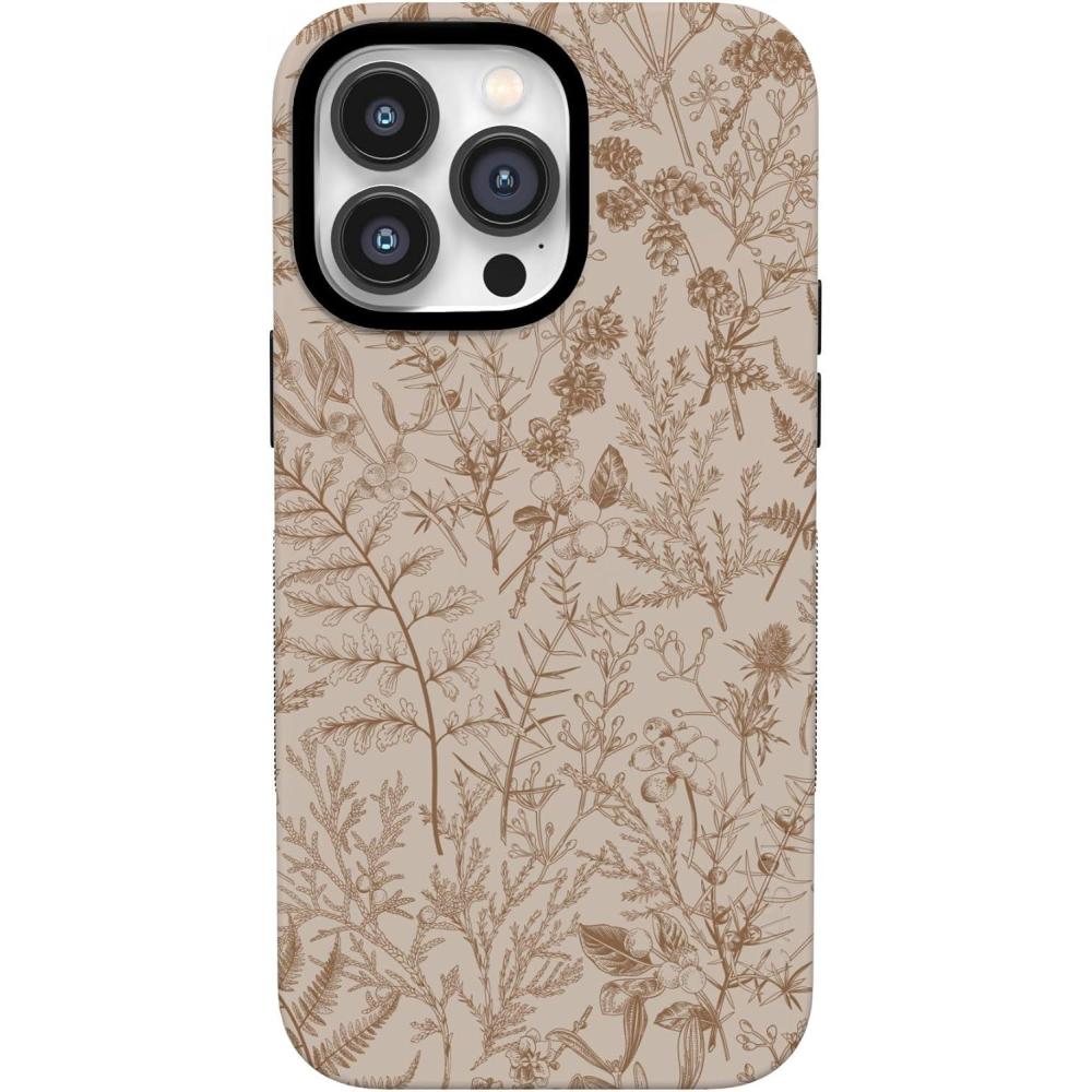 imageCasely iPhone 14 Pro Max Case  Sunday Best  Pastel Garden  Bold Protective Design  MagSafe Compatible DesignBeige Garden  Neutral Floral