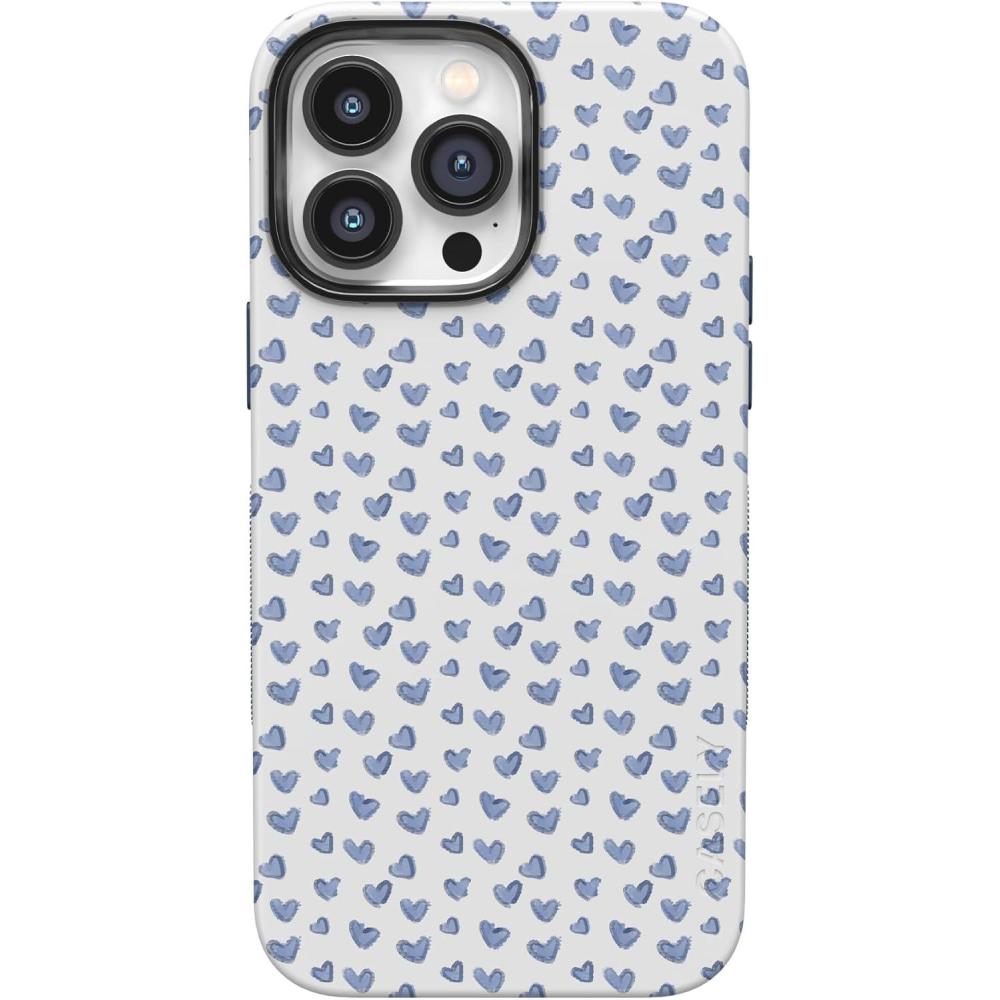 imageCasely iPhone 14 Pro Max Case  Sunday Best  Pastel Garden  Bold Protective Design  MagSafe Compatible DesignLovebug  Blue Hearts