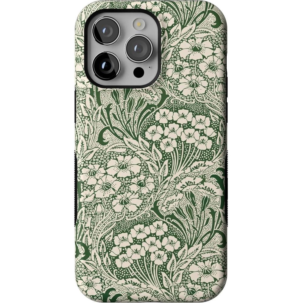 imageCasely iPhone 14 Pro Max Case  Sunday Best  Pastel Garden  Bold Protective Design  MagSafe Compatible DesignMystic Meadow  Green Gardens