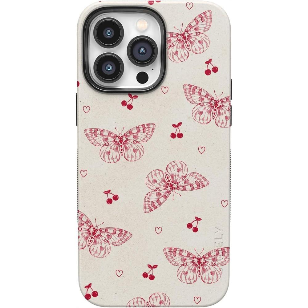 imageCasely iPhone 14 Pro Max Case  The Boyfriend Collection  Mallard amp Co  Bold Protective Design  Compatible with MagSafeHeart Flutters  Butterfly