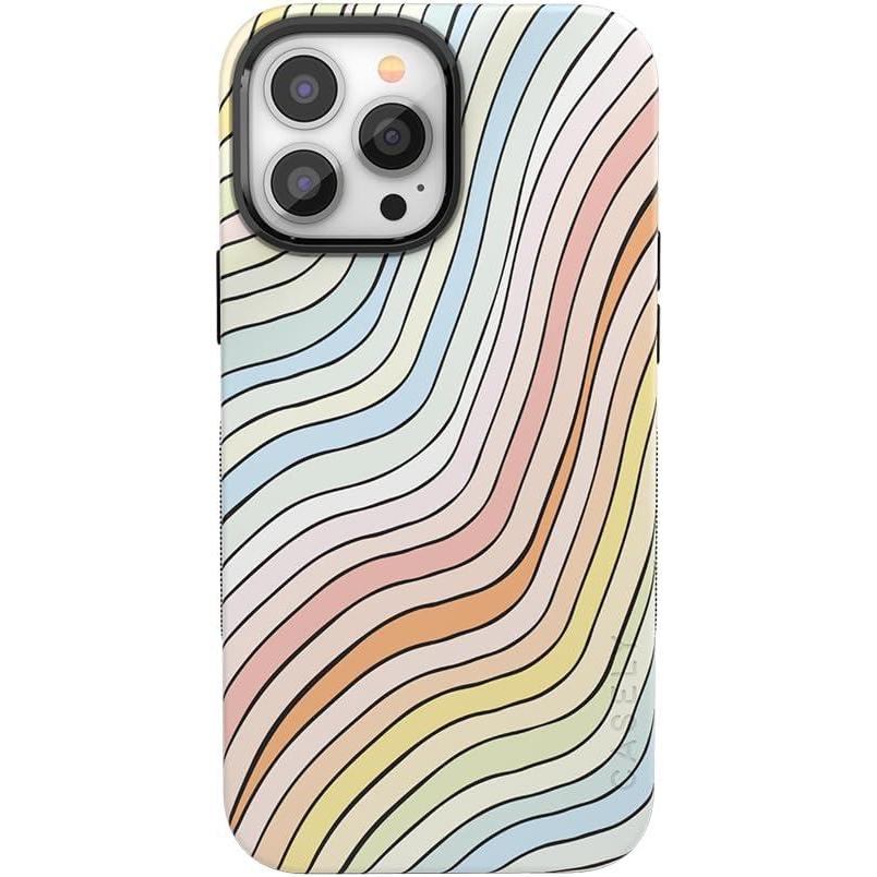 imageCasely iPhone 14 Pro Max Case  The Boyfriend Collection  Mallard amp Co  Bold Protective Design  Compatible with MagSafeRide The Wave  Pastel Rainbow Lined