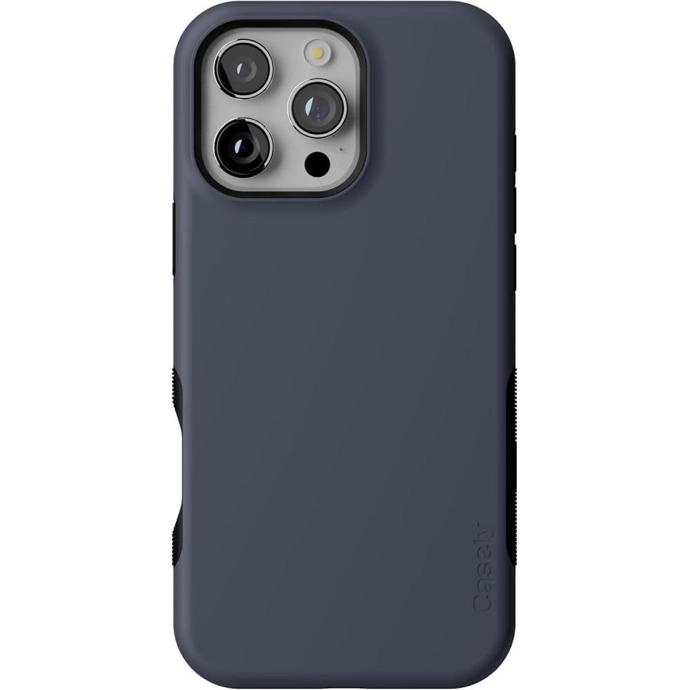 imageCasely iPhone 16 Pro Max Case  Bordeaux Rose  Moody Monochrome  Bold Protective Design  Compatible with MagSafeThe Boyfriend Collection  Slate Blue