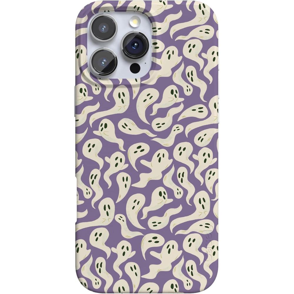 imageCasely iPhone 16 Pro Max Case  Into The Wild  White Snow Leopard  Compatible with MagSafe  Classic Ultra Thin DesignAll Bood Up  Purple Ghost