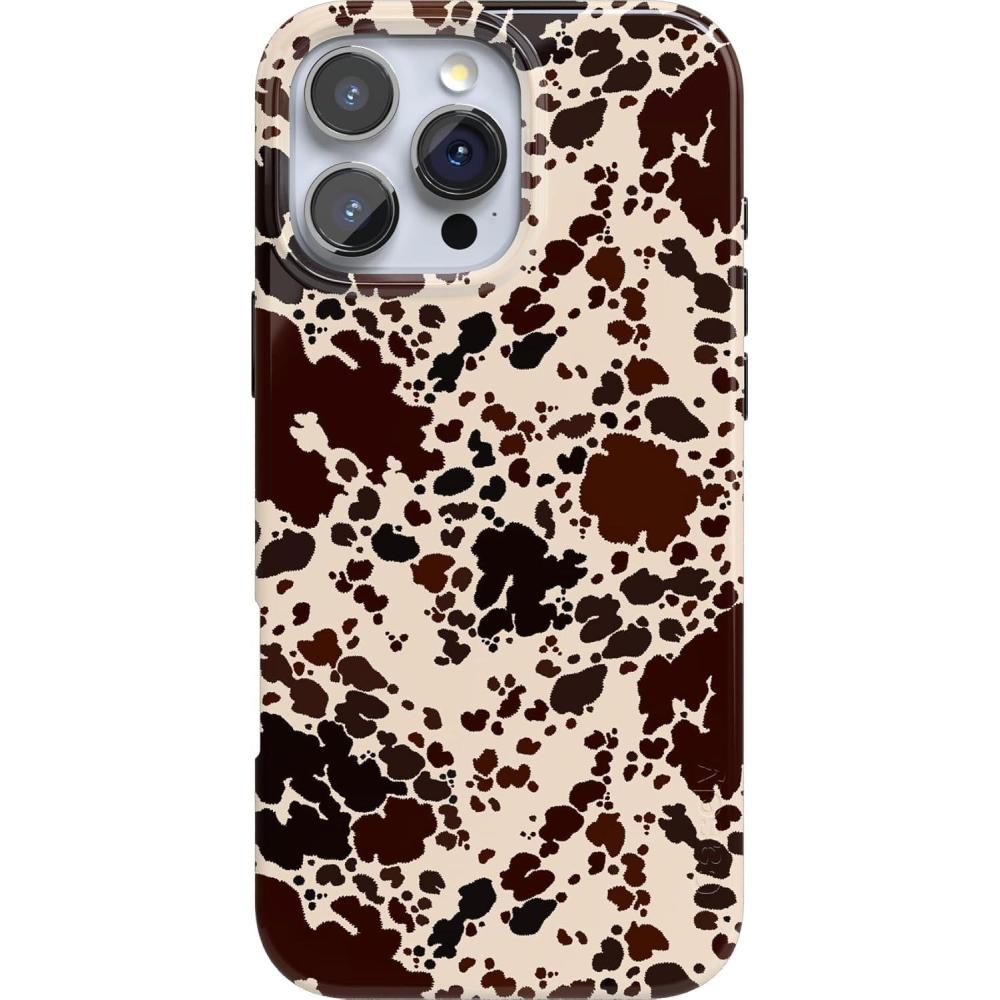 imageCasely iPhone 16 Pro Max Case  Into The Wild  White Snow Leopard  Compatible with MagSafe  Classic Ultra Thin DesignCowgirl Envy  Cow Print