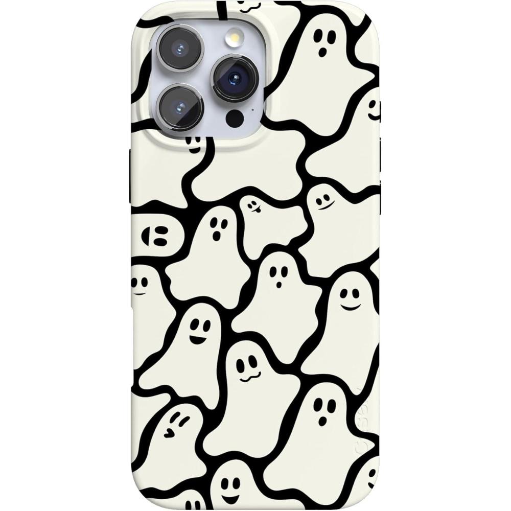 imageCasely iPhone 16 Pro Max Case  Into The Wild  White Snow Leopard  Compatible with MagSafe  Classic Ultra Thin DesignDont Ghost Me  Halloween