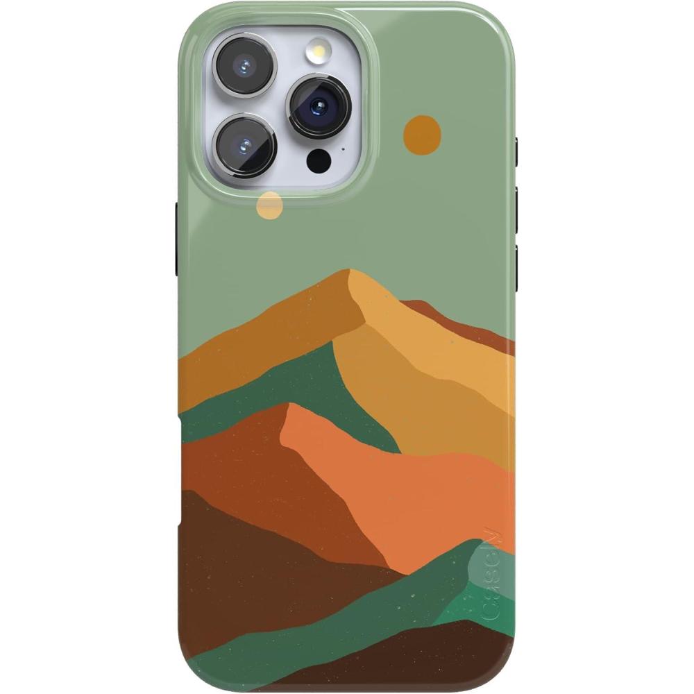 imageCasely iPhone 16 Pro Max Case  Into The Wild  White Snow Leopard  Compatible with MagSafe  Classic Ultra Thin DesignEndless Peaks  Colorblock Mountain