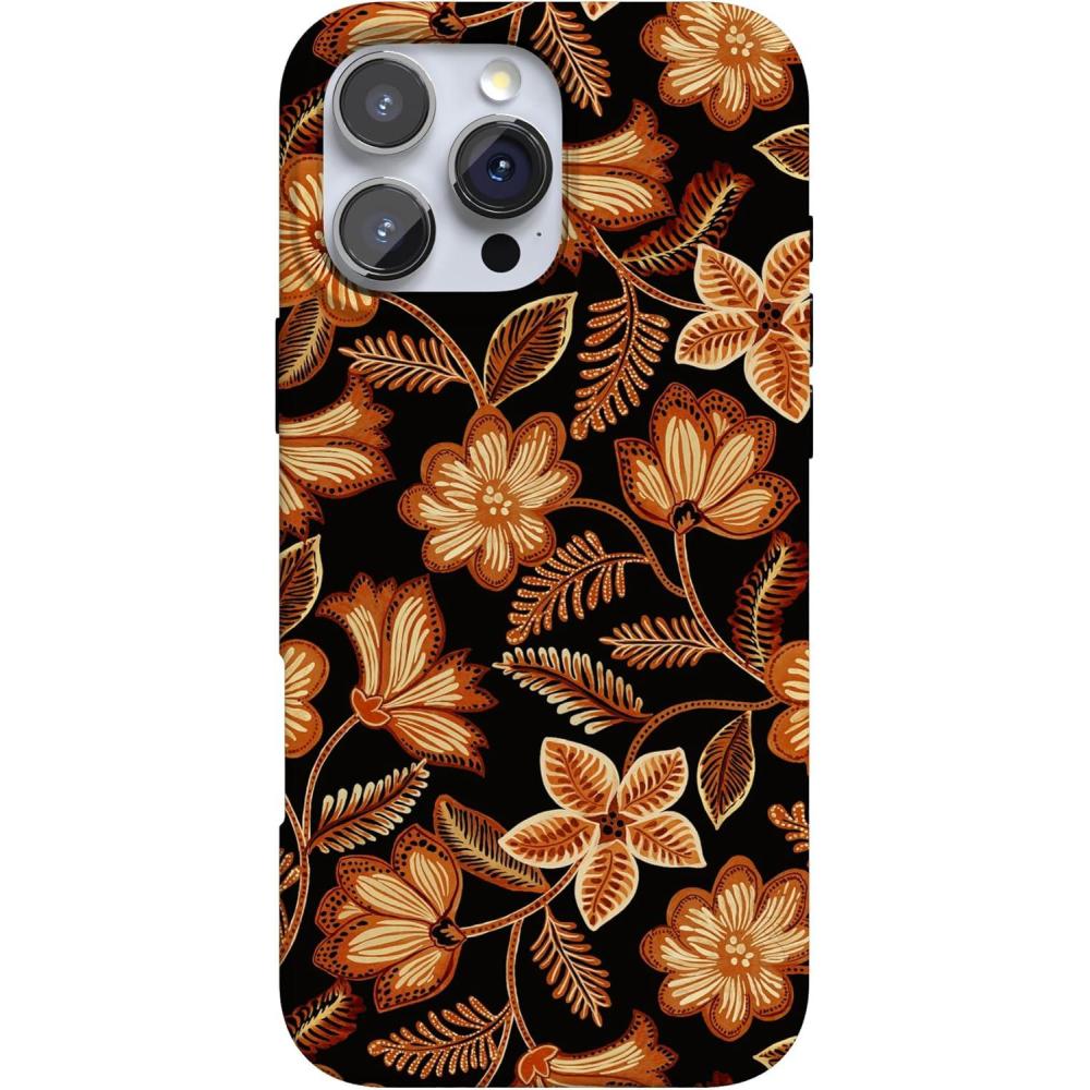 imageCasely iPhone 16 Pro Max Case  Into The Wild  White Snow Leopard  Compatible with MagSafe  Classic Ultra Thin DesignMaple Flowers  Floral Foliage