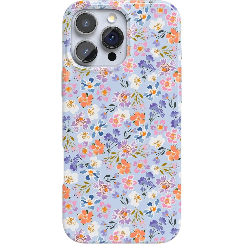 imageCasely iPhone 16 Pro Max Case  Into The Wild  White Snow Leopard  Compatible with MagSafe  Classic Ultra Thin DesignPoppy Meadows  Pastel Floral
