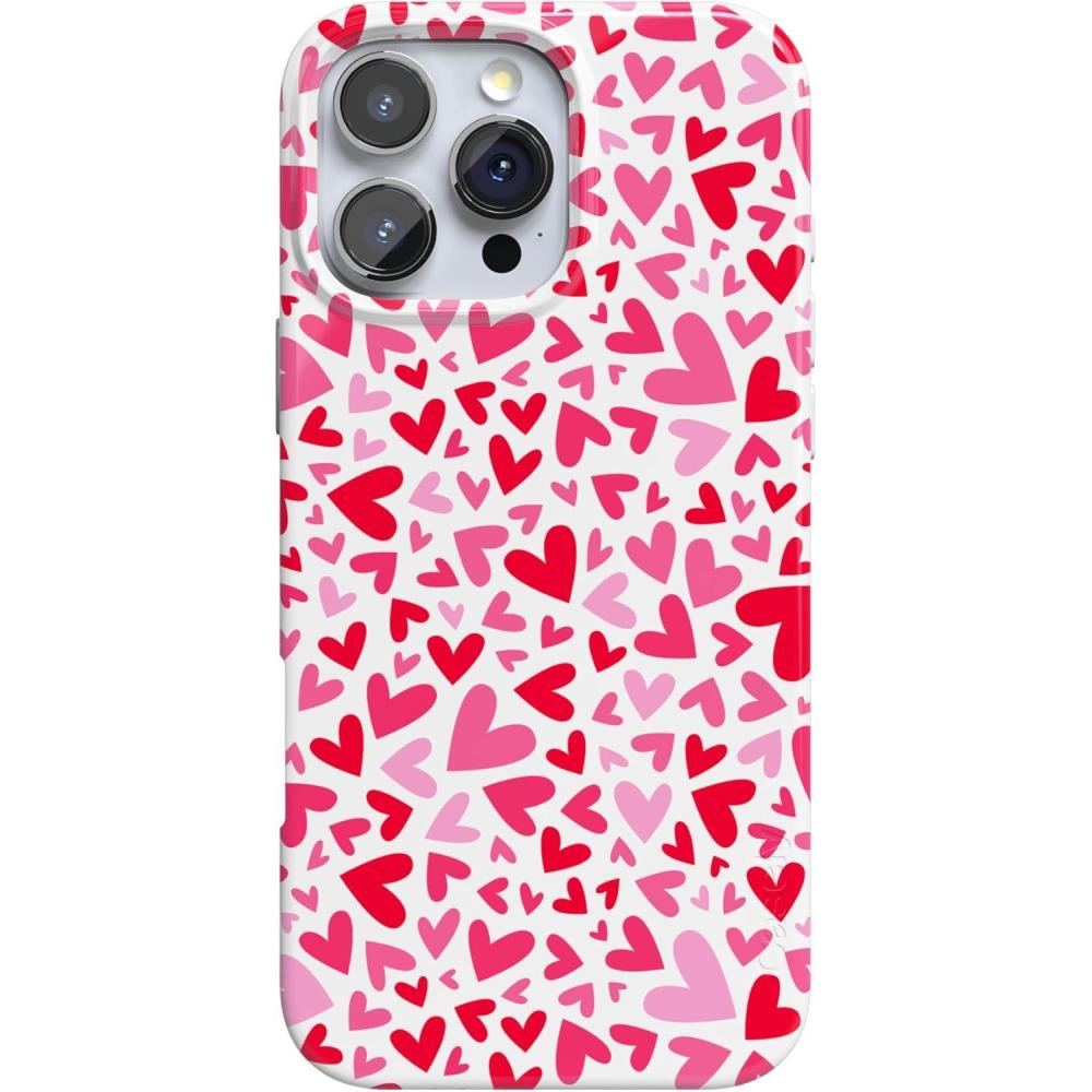 imageCasely iPhone 16 Pro Max Case  Into The Wild  White Snow Leopard  Compatible with MagSafe  Classic Ultra Thin DesignXOXO  Candy Hearts