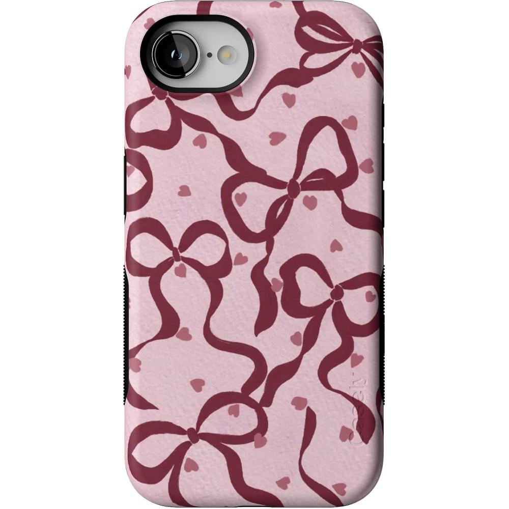 imageCasely iPhone 16e Case  Love Me Knot  Blue Bow  Bold Protective Design  Compatible with MagSafeCoquette Crush  Bows