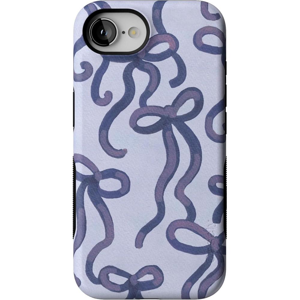 imageCasely iPhone 16e Case  Love Me Knot  Blue Bow  Bold Protective Design  Compatible with MagSafeLove Me Knot  Blue Bow