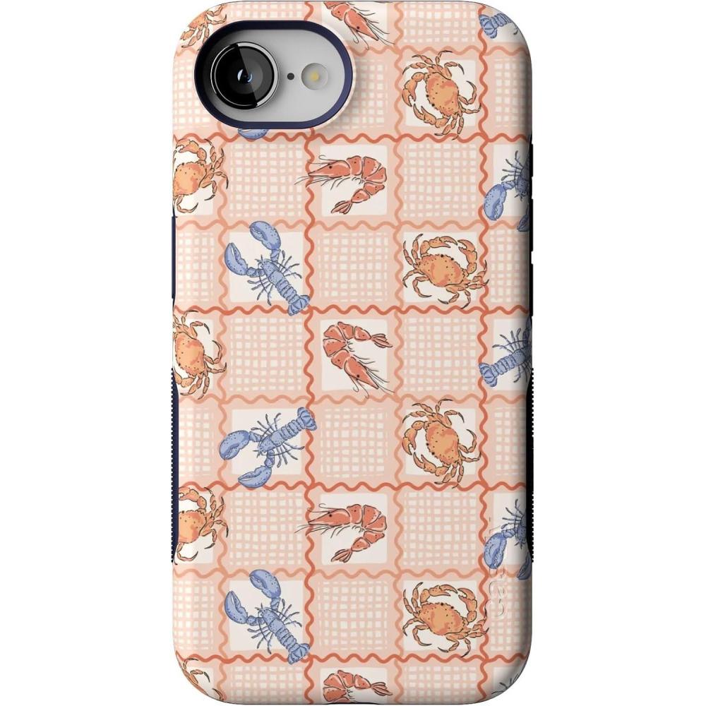 imageCasely iPhone 16e Case  Pretty in Pastel  Blush Stripes  Bold Protective Design  Compatible with MagSafeOn the Cape  Coastal Summer