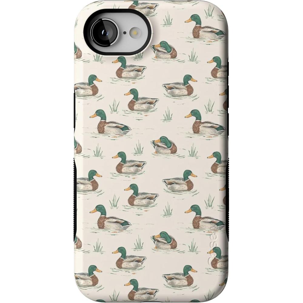 imageCasely iPhone 16e Case  Pretty in Pastel  Blush Stripes  Bold Protective Design  Compatible with MagSafeThe Boyfriend Collection  Mallard  Co