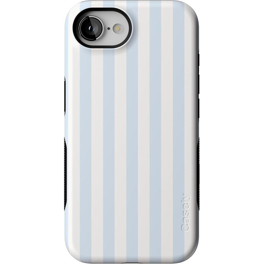 imageCasely iPhone 16e Case  Sunday in Brooklyn  Blue Stripes  Bold Protective Design  Compatible with MagSafeBlue Stripes  Sunday Best