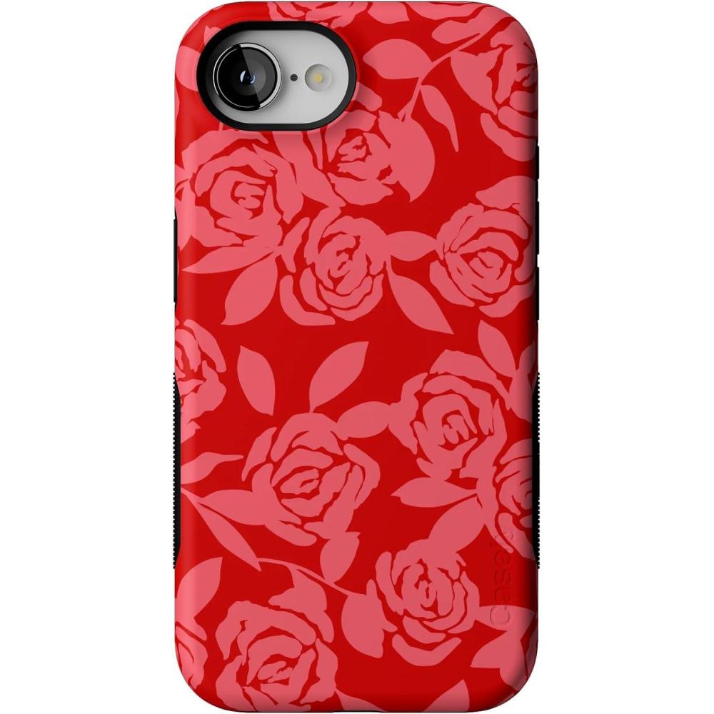 imageCasely iPhone 16e Case  Sunday in Brooklyn  Blue Stripes  Bold Protective Design  Compatible with MagSafeFinal Rose  Red  Pink Floral
